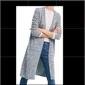 Anthropologie Velvet by Graham Spencer Heathered gray duster small